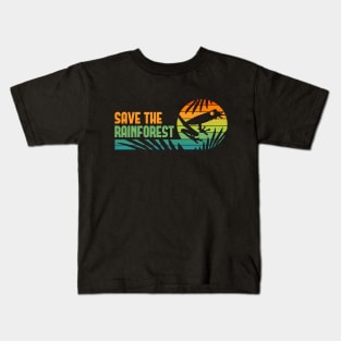 Save The Rainforest - Retro Tree Frog Kids T-Shirt